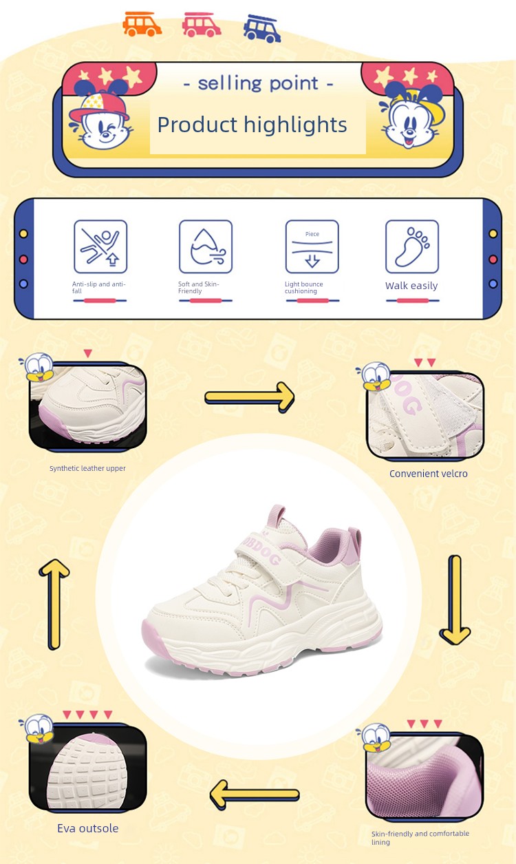 Babudou Boys' Shoes Spring and Summer New Breathable Single Mesh Girls' Shoes Mesh Soft Sole Lightweight Kidsren's Sports Shoes — 4