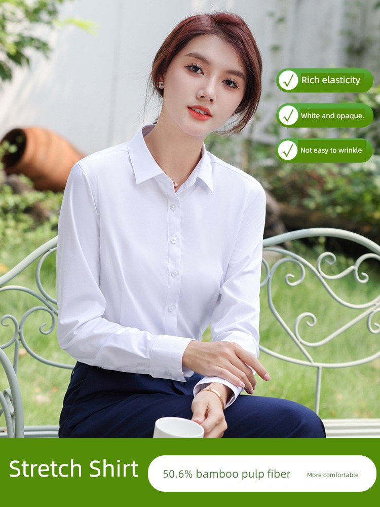 Inch shirt Long sleeve 2023 The new work clothes white shirt