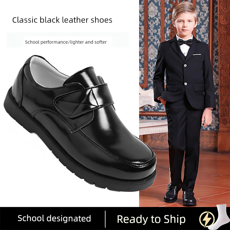 Boys' Performance Spring & Fall New Arrival Soft Bottom Student Leather Shoes — 7