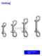 304 stainless steel single-head hook double-head P-hook submersible chain head universal rotating chain spring buckle pet dog hook hook