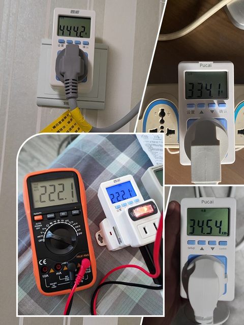 Air conditioner power meter socket power consumption monitoring display power consumption tester electricity bill meter power meter
