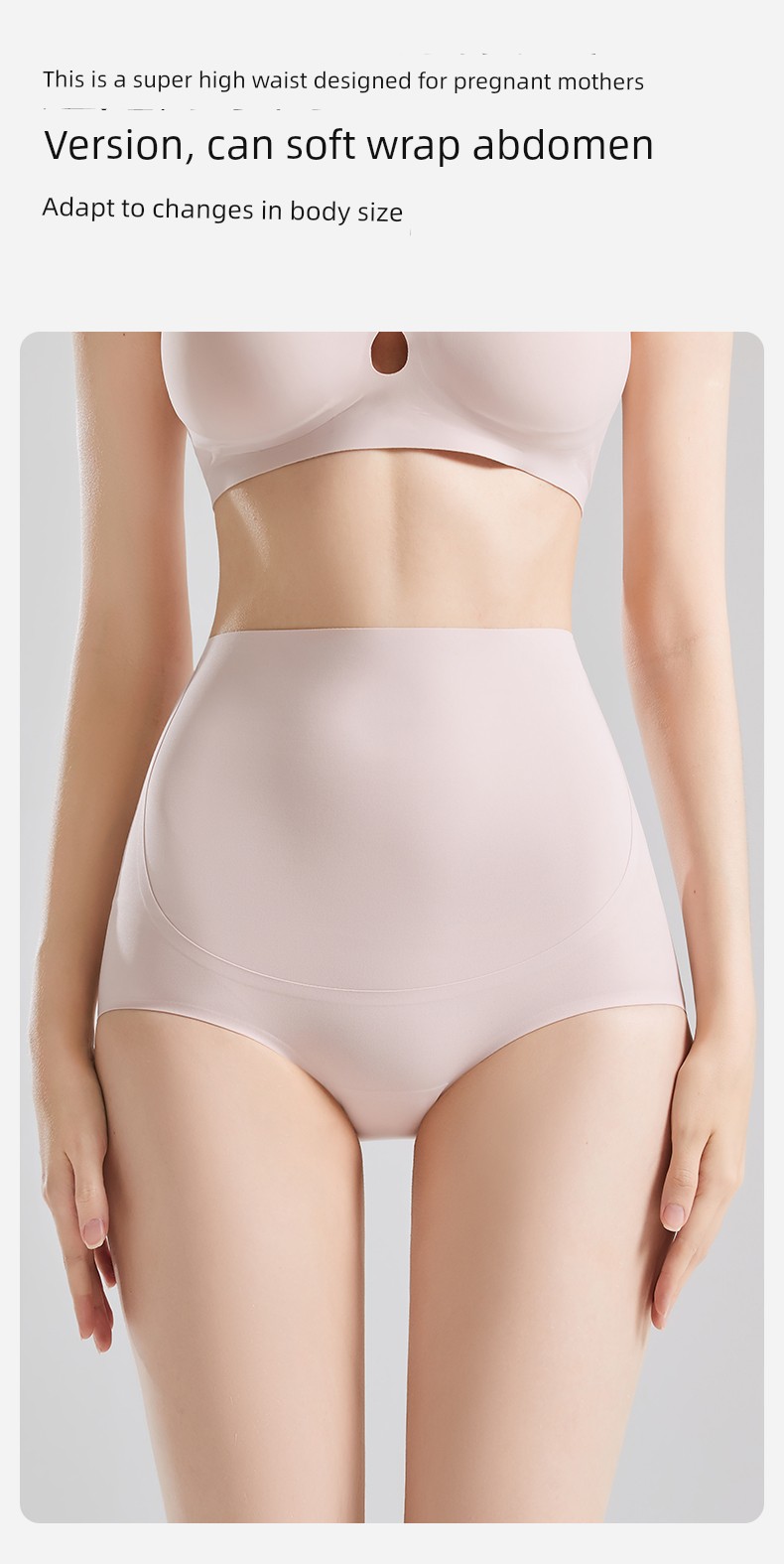 Mother with Pregnant Women's Underpants High Waist Seamless Belly Support for Early and Late Pregnancy Special Non-Pure All Cotton Plus Size Summer Thin — 4