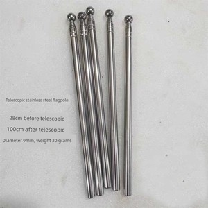 Thickened Stainless Steel Flagpole, Five-Color Flagpole, Stainless Steel Telescopic Flagpole, Five-Color Telescopic Flag