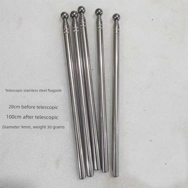 Thickened Stainless Steel Flagpole, Five-Color Flagpole, Stainless Steel Telescopic Flagpole, Five-Color Telescopic Flagpole, Guide Flagpole