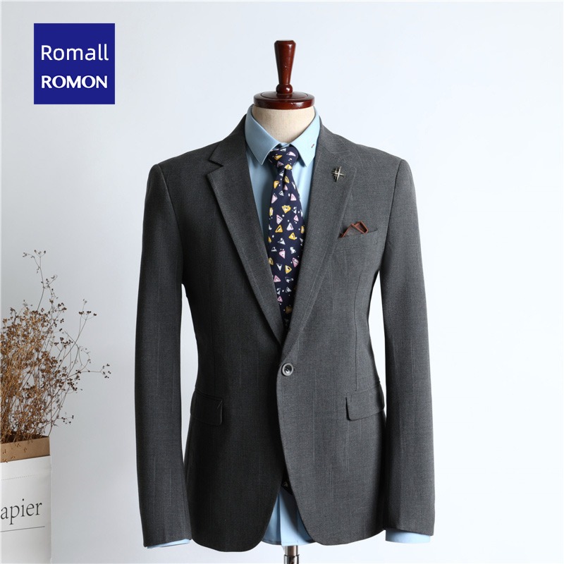 Romon autumn Self-cultivation groomsman leisure time man 's suit suit