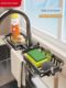 Jiabangshou kitchen faucet storage rack sink dishwashing sink rag steel wool ball sponge storage drain basket