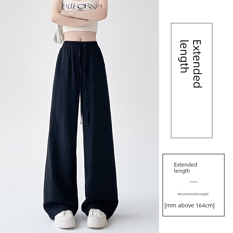 Tall Women's Maternity Pants, Cotton-Linen Wide-Leg Pants, Summer Casual Linen Long Pants, Thin Summer Yamamoto Pants for Women — 1