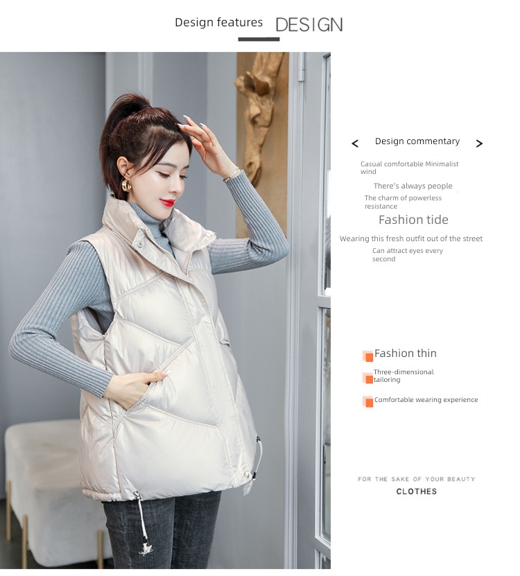 Autumn and winter easy ma'am Wear out waistcoat vest cotton-padded jacket