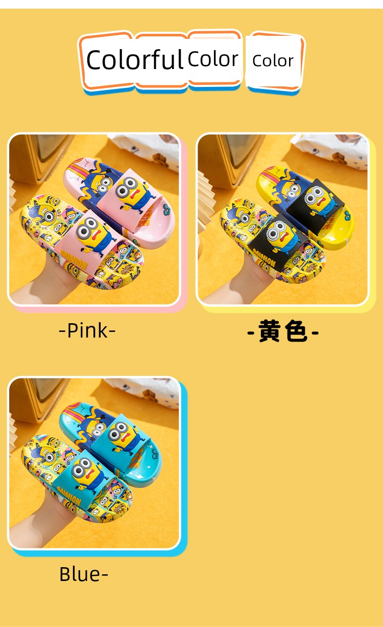 Minions Children's Slippers Indoor Summer Cartoon Home Non-Slip 2026 New Model Parent-Child Boys Girls Sandals — 9