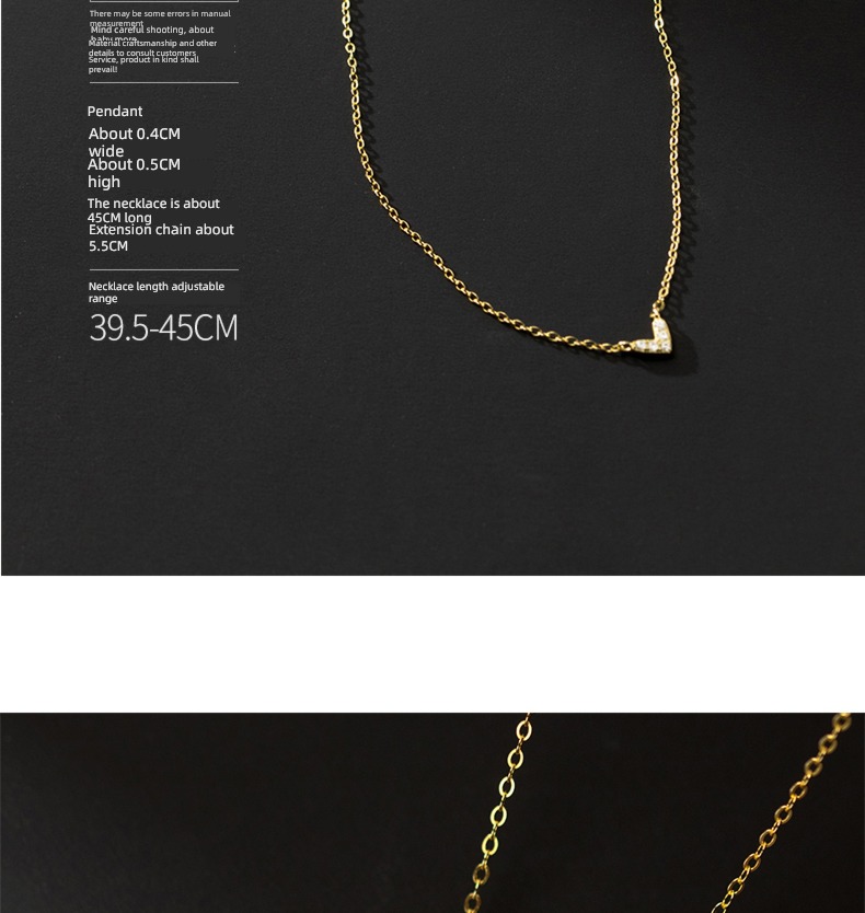 Eloch Inlaid diamond ma'am Sweet Simple style necklace