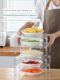 Refrigerator interior storage rack leftover storage rack layered heightened partition plate side rack kitchen countertop bowl finishing rack