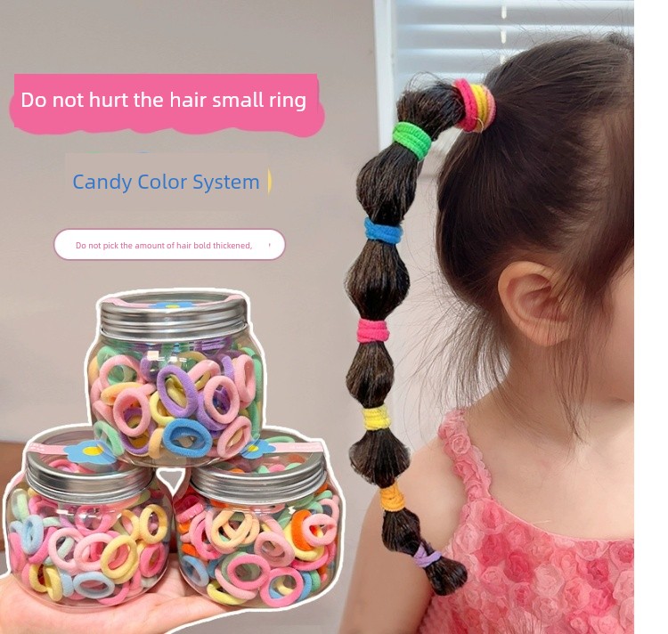 Little Girl Does Not Hurt Hair Towel Ring Kids Thumb Rubber Band Female Hair Ring High Elastic Rubber Band Baby Hair Ties — 1