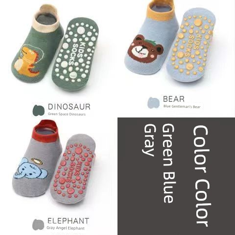 Baby Socks Spring and Autumn Pure Cotton Thin 6-December Baby Indoor Cartoon Toddler Non-Slip Socks Children's Floor Socks — 7