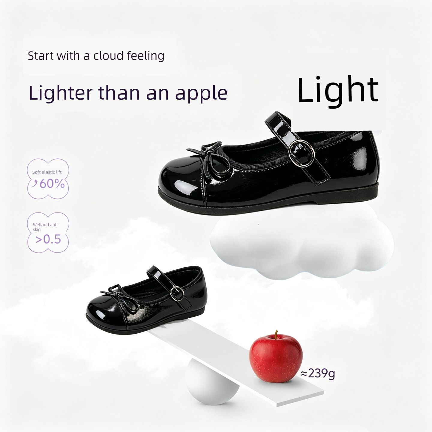 Girls' Princess Black Leather Shoes 2026 Autumn New Fashion Stage Shoes for Little Girls, Soft-Soled Single Shoes for Young Children — 2