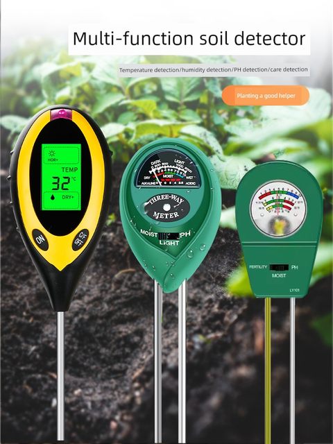 Soil moisture detector Hygrometer PH value detection pen Moisture pH tester High-precision household gardening