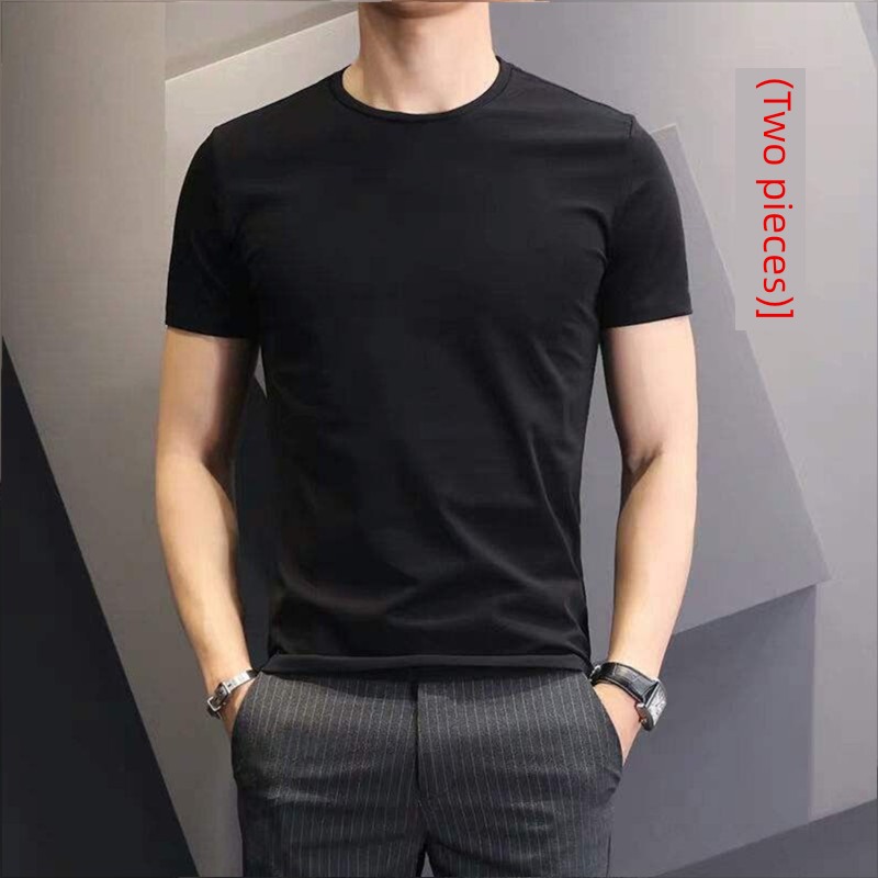 2 piece modal  man black Put on your clothes Short sleeve T-shirt