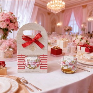 Wedding Honey Gift Set, Small Jar of Honey, High-End Gift Box, Creative Wedding Honey Return Gift, Souvenir Gift Box