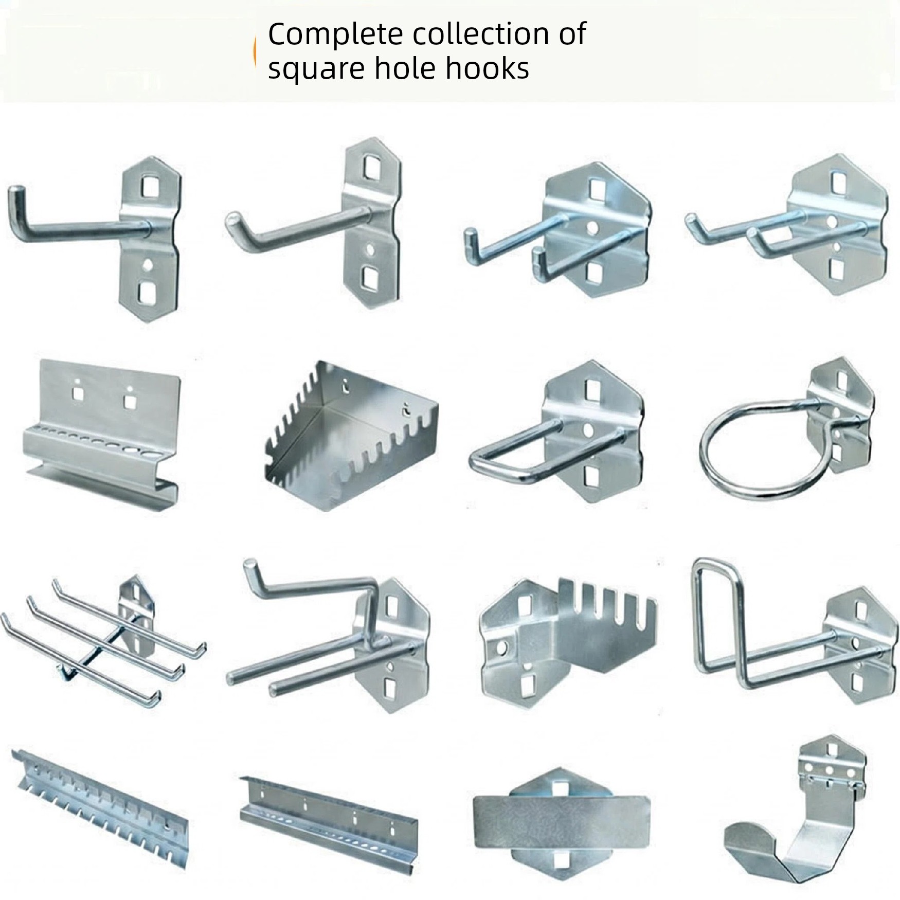 Complete Set of Perforated Board Accessories, Hardware Tool Hanging Board, Storage Rack Accessories, Automotive Tool Hook Storage Accessories