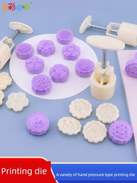 Stone plastic clay printing mold ultralight clay tool cherry blossom handprint abrasive tool new home hand pressing mooncake making