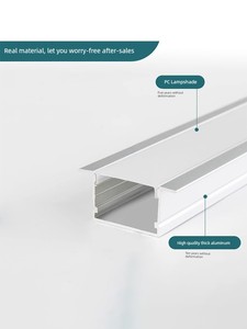 LED Linear Lamp Slot Aluminum Alloy U-Shaped Linear Lamp Aluminum Groove Lamp with Slot Concealed Card Slot Open-Mounted