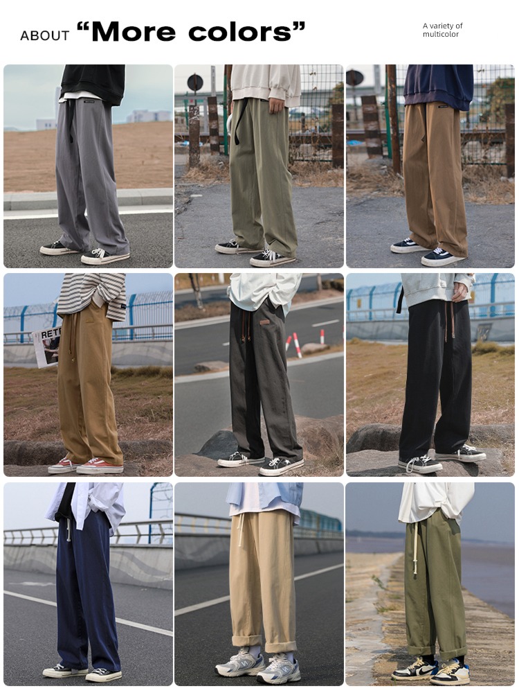 belt thickening Coffee pure cotton Broad leg leisure time Overalls