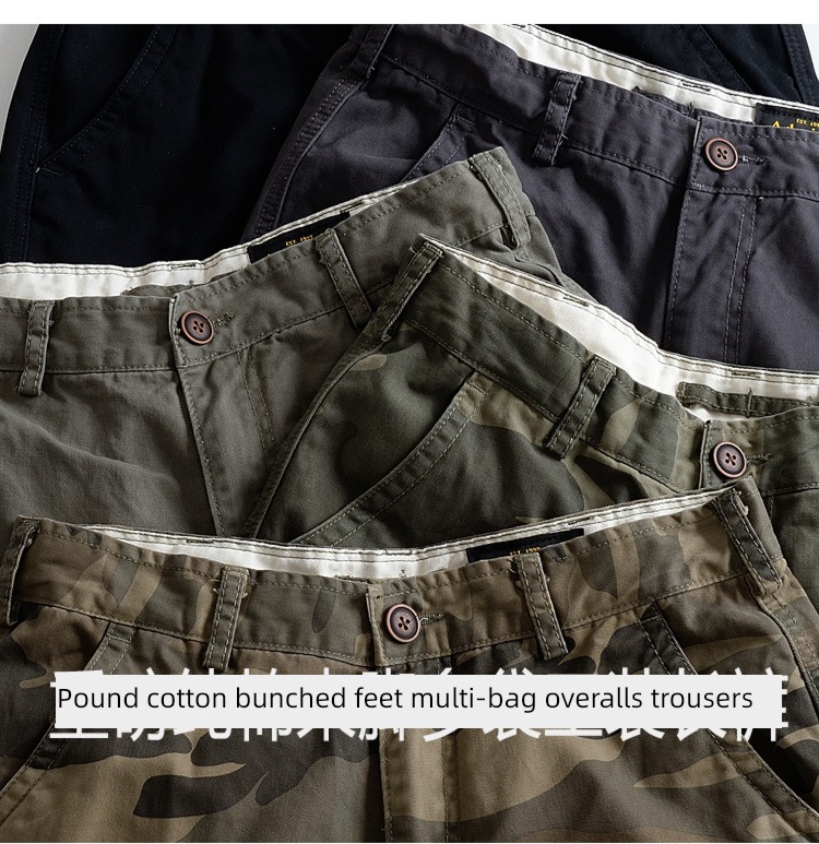 Pounds Amekaji Retro Straight cylinder trousers outdoors