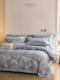 Mengjie Home Textile Frosted Four-Piece Quilt Cover 248x248 Bed Sheet Fully Pure Cotton Thickened Autumn and Winter High-end 2024 New Products