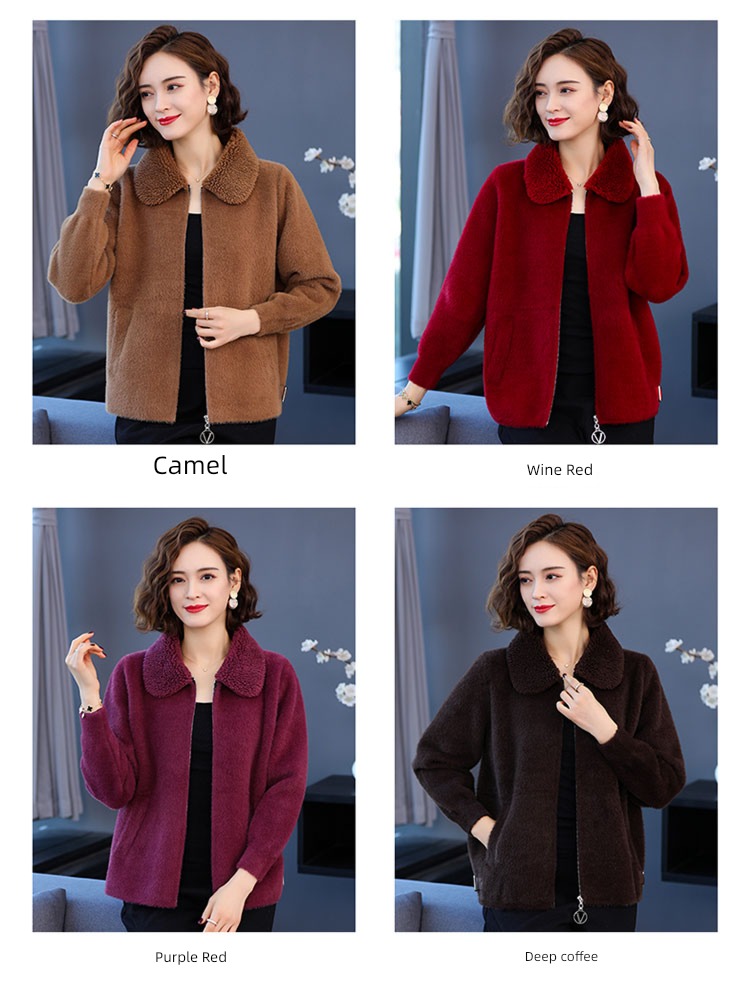 loose coat female Mink hair easy Lapel have cash less than that is registered in the accounts sweater