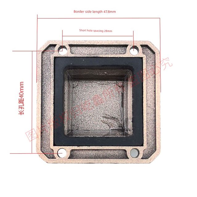 A-style copper-plated hole spacing is 28mm40mm12-line level glass window plastic cover rubber feed pad