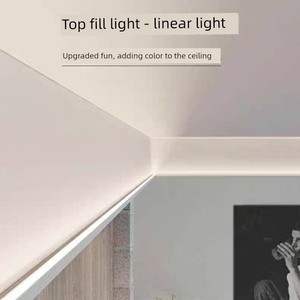 Nvc Double Eyelid Light-Emitting Vertical Linear Light for Living Room, Single-Sided Side-Mounted Uplighting Linear Ligh