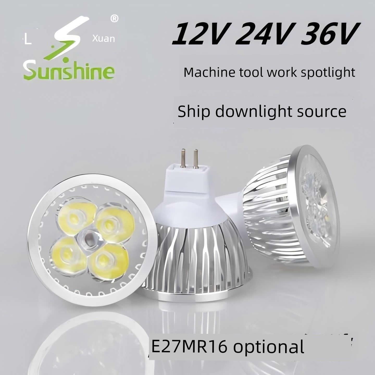 LED Machine Tool Operation Light Lamp Bead Bulb Lathe Led the Lamp Cup 12 V24v36v220v3w5we27mr16 Pin