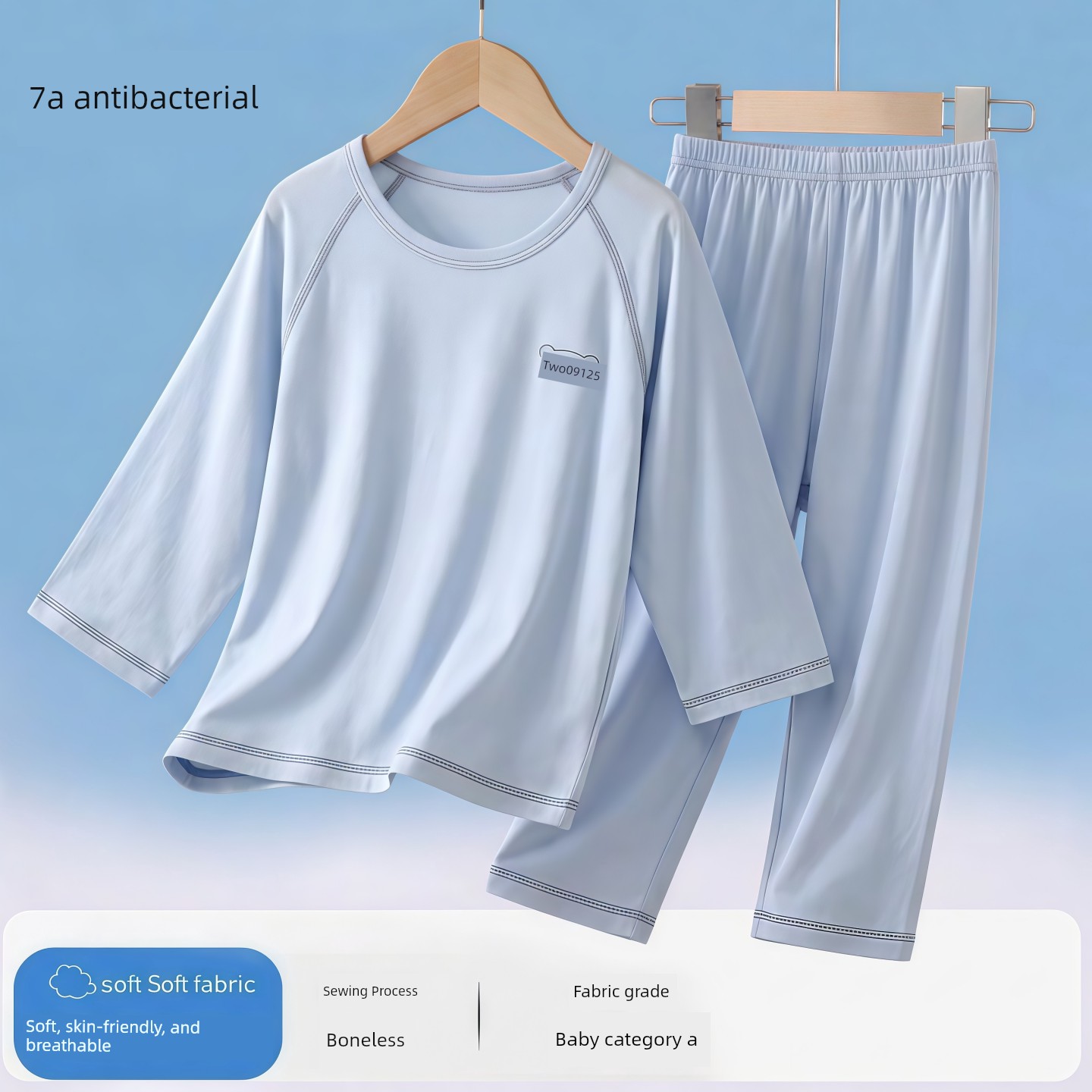Modal Kids Pajamas Spring and Summer Thin Boys' Home Wear Boys Intimates Suit Teen Autumn Clothes Long Johns — 6
