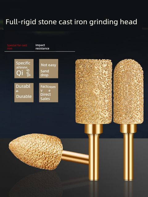 Alloy grinding cast iron diamond grinding head brazing hand drill grinding head stone grinding rod metal burr grinding head