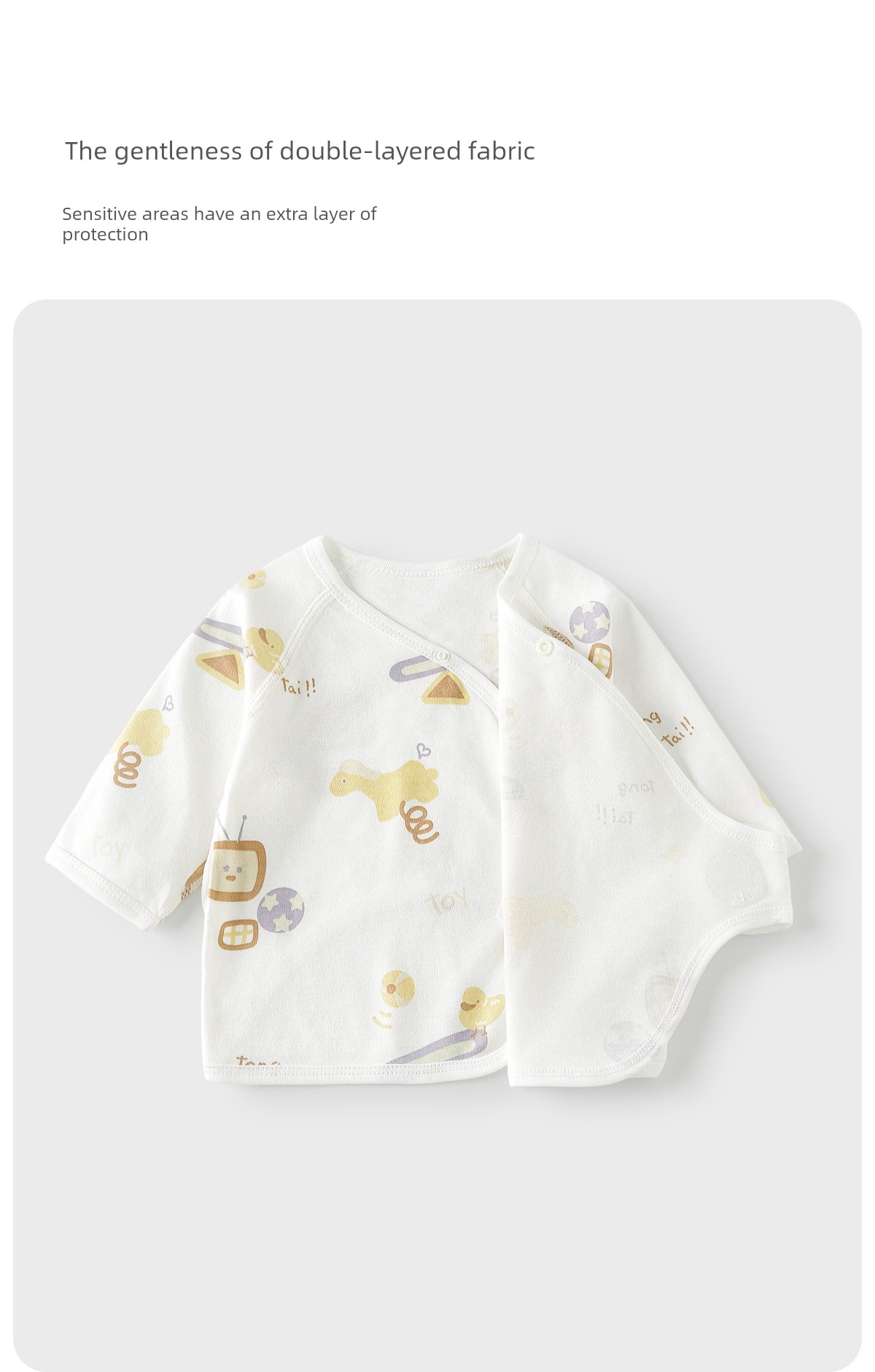 Tongtai Baby Half-Back Shirt, Spring and Autumn Pure Cotton Newborn Clothing, Monk-Style Outfit, Newborn Baby Belly-Protecting Top, Full-Month Outfit — 9