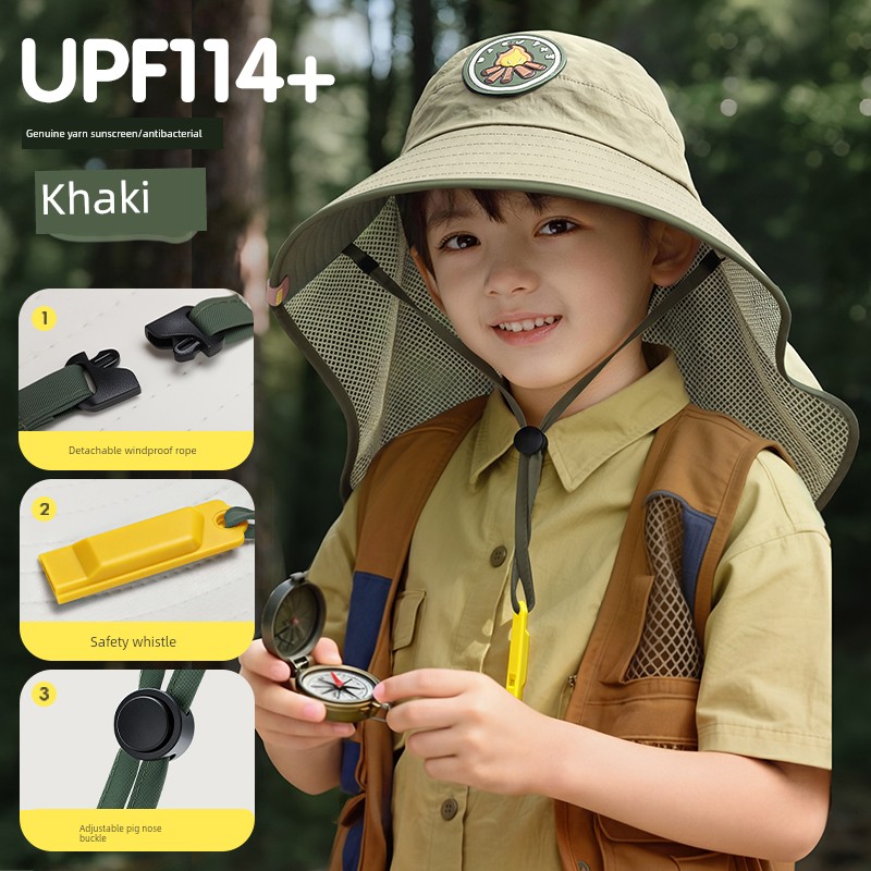 Children's Sun Protection Hat, Baby Sun Hat, Summer Thin Style, Girls' and Boys' Sun Hat, Boys' and Girls' Bucket Hat — 6
