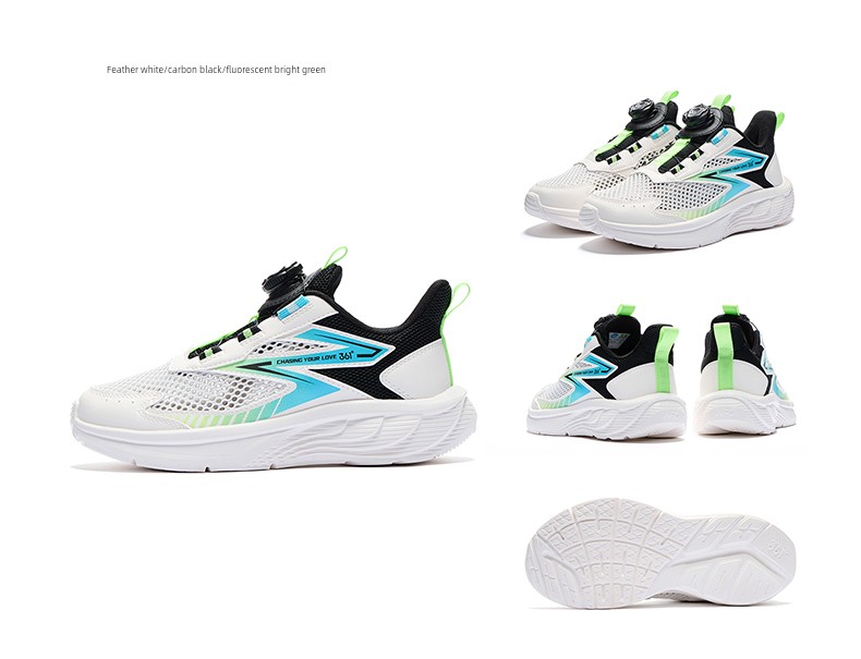 361 Degree Kidsren's Shoes, Kidsren's Running Shoes, Summer New Style Breathable Large Mesh Boys' Shoes, Youth Boys' Sports Shoes — 46