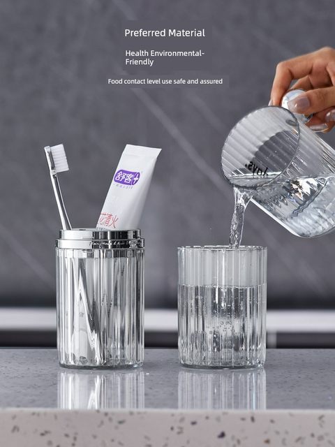 Travel washing set toothbrush toothpaste toothpaste cup three-in-one travel business trip portable mouthwash cup storage box