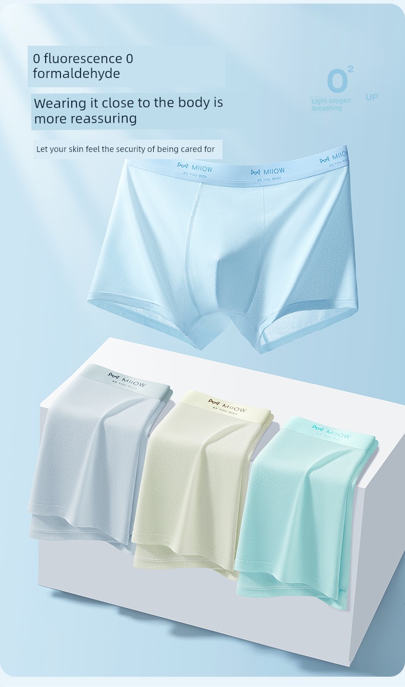 Catman Youth Underwear Children's A-Class Ice Silk Summer Thin Boxer Briefs for Boys in Middle and High School, Long-Term Use Four-Corner Style — 21