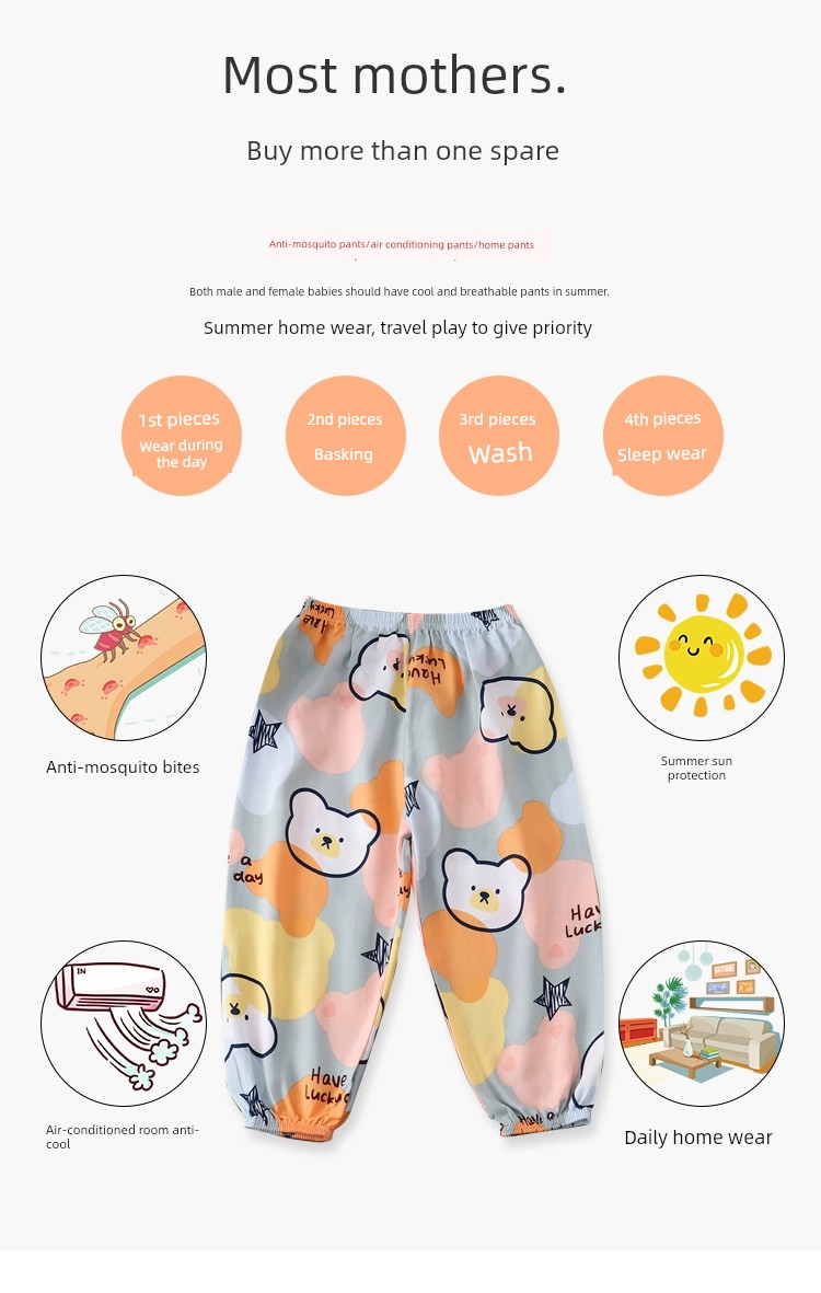 Thin Floral Artificial Cotton Baby Bloomers for Boys and Girls — 6