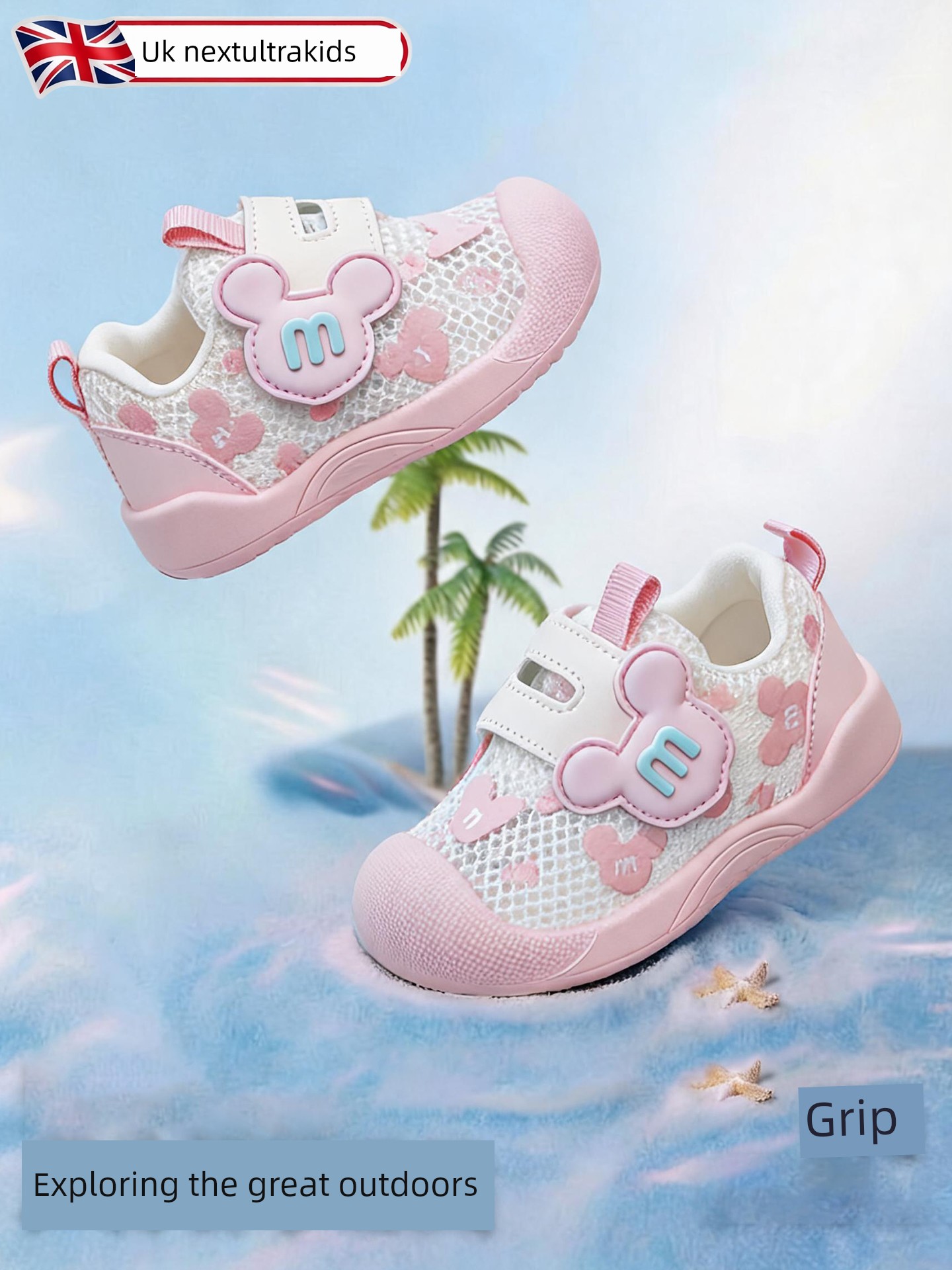 British Nu Baby Toddler Shoes for Girls, Spring and Autumn Shoes for One-Year-Old Children, Functional Shoes with Soft Soles, Breathable and Non-Slip for Infants and Toddlers