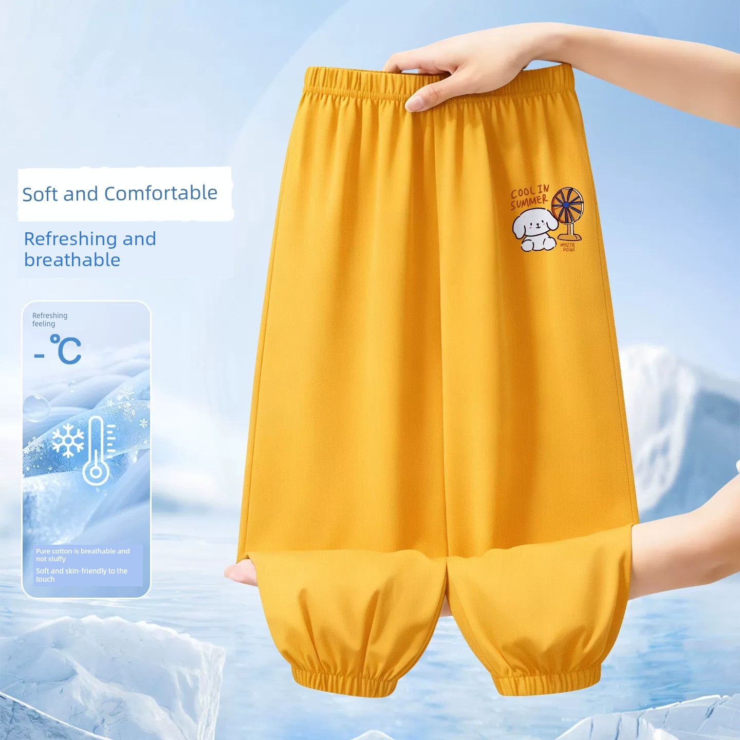Children's Anti-Mosquito Pants Summer Pure Cotton Pants Baby Thin Casual Pants Men and Women Baby Summer Wear Ankle Banded Pants Bloomers — 7