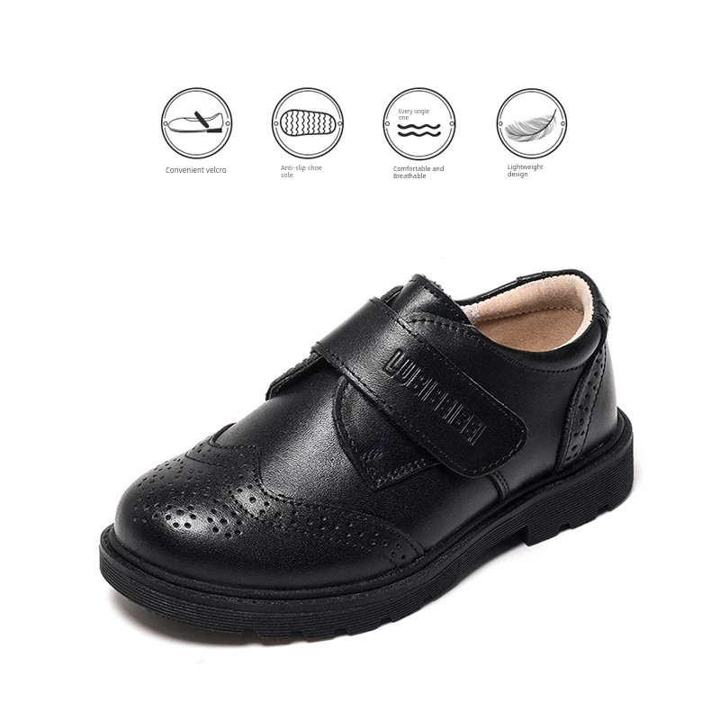 Soft Bottom Performance Boy Student New Arrival Plush Leather Shoes — 6