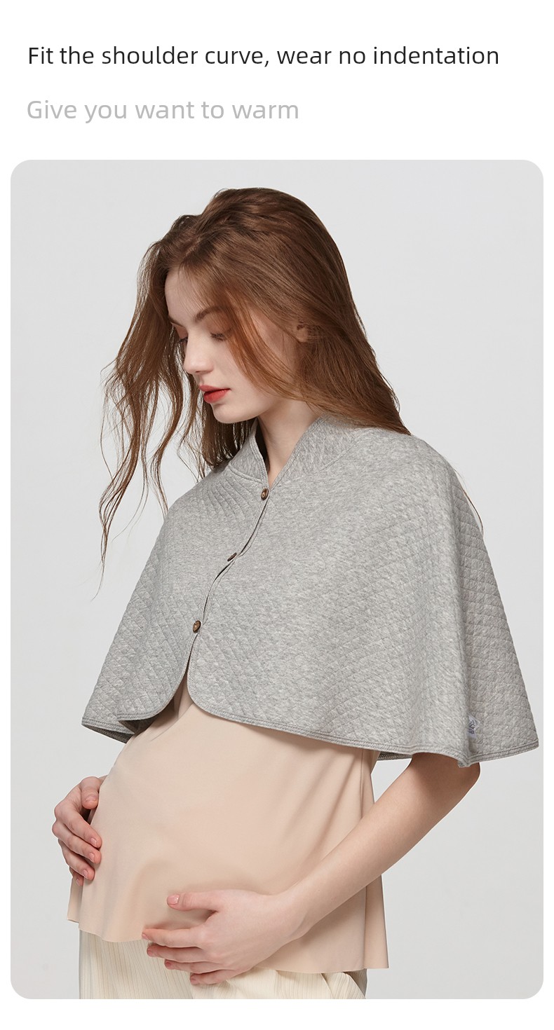 Unisunny Postpartum Shawl Pure Cotton Nursing Clothing Shoulder and Neck Protection for Pregnant Women Postpartum Breastfeeding Cape Suitable for All — 3
