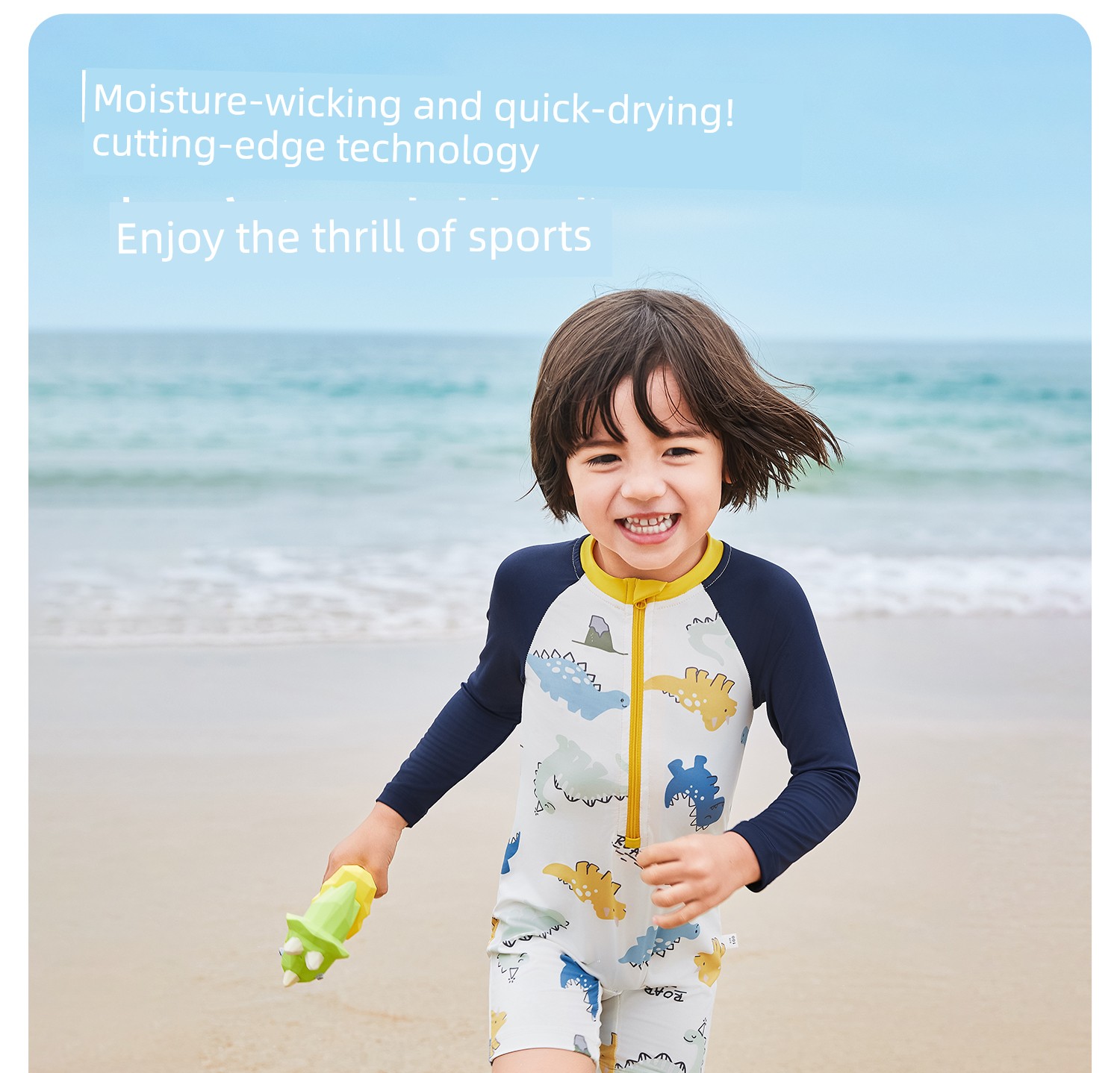 Quick-Drying Sun Protection Children's Separates Shark Long Sleeves Swimsuit — 17