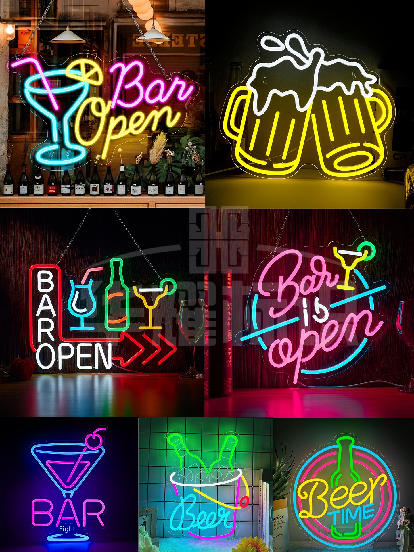 Beer Bar Neon Light Glowing Lettering Decoration Atmosphere Styling Light Bar Cocktail Wine Led Advertising Sign