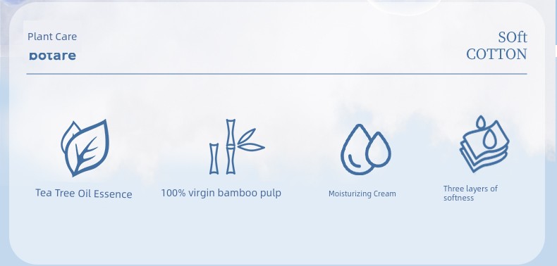 Plant-Based Cloud Soft Towel Cream Paper, Specially Designed for Newborns, Moisturizing Soft Tissue, Baby Facial Tissue, Ultra-Soft Tissue Paper — 2
