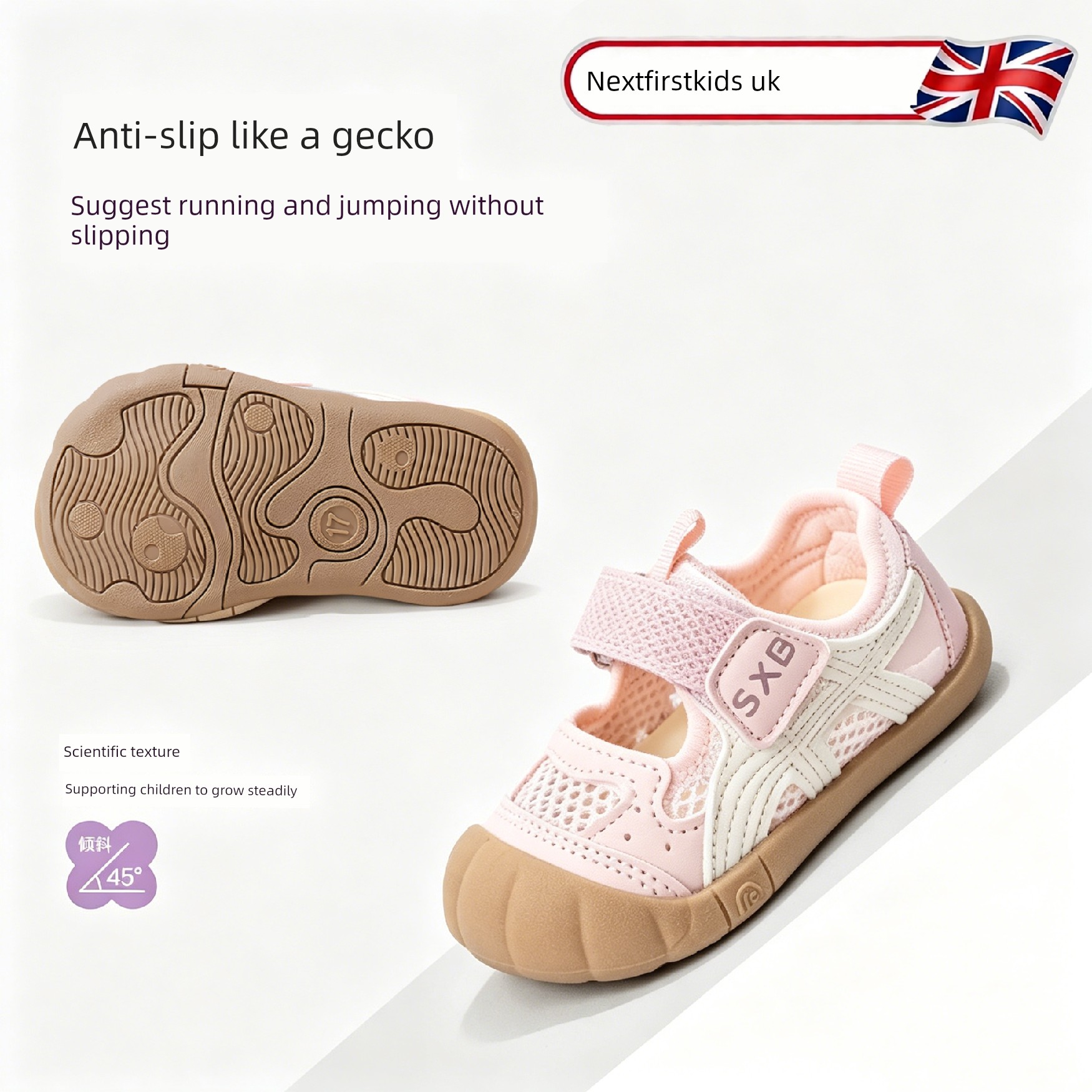 British Baby Girl Sandals 2 Years Old 2026 Summer New Style Girls' Soft-Soled Boys' Baby Mesh Sports Shoes Functional Shoes — 3