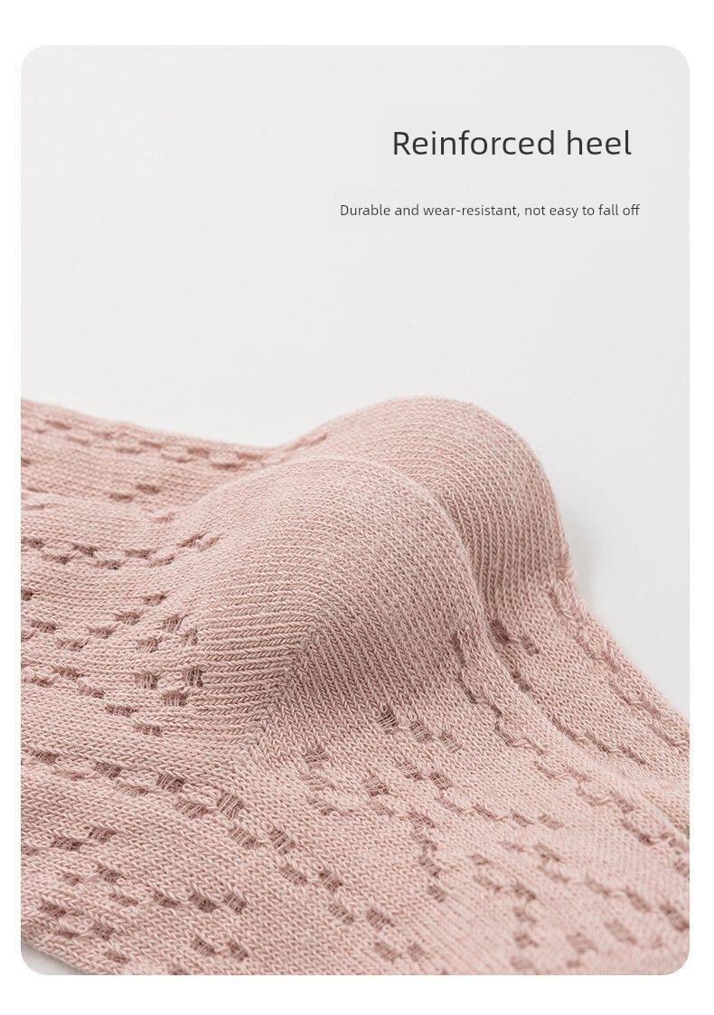 Baby Socks for Girls, Summer Mesh Breathable Bowknot Cute Anti-Mosquito Socks, Over-The-Knee Loose Fit That Doesn'T Squeeze the Legs — 8