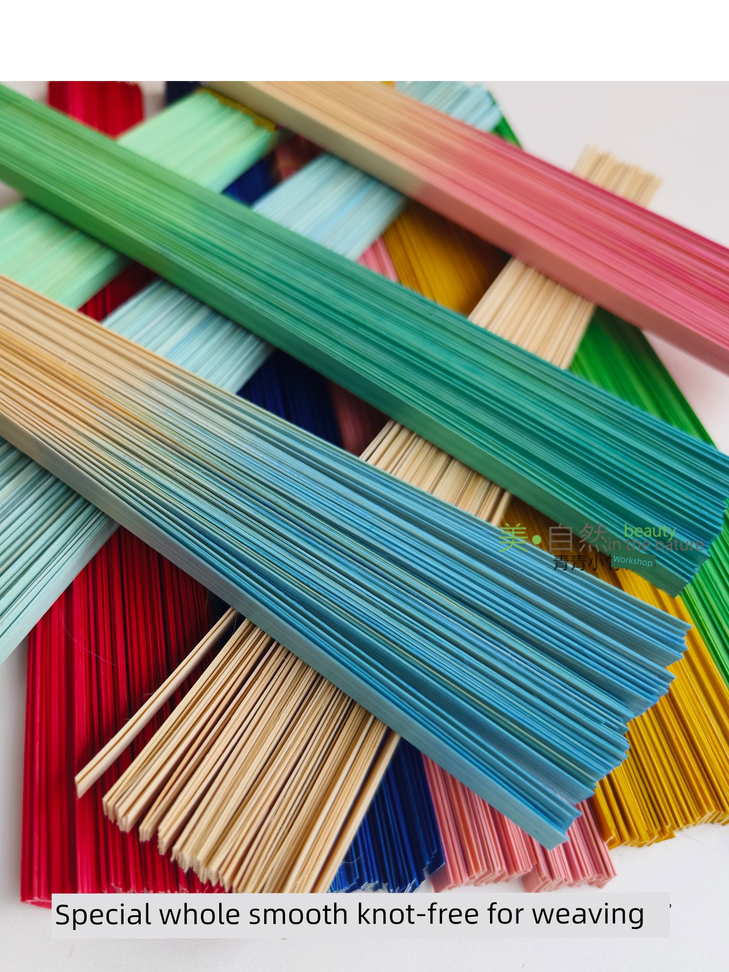 Smooth and Knot-Free 30cm Long Bamboo Weaving Material, Student Bamboo Weaving Production, Special Bamboo Strips and Pieces for Weaving