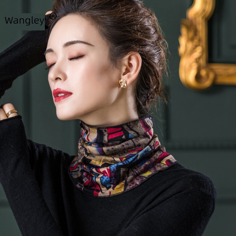 double-deck female printing Versatile Cold proof Cervical spine protection Neckline